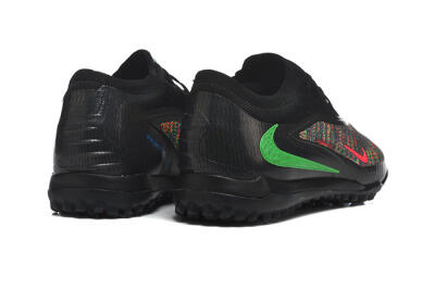 Nike Phantom 6 Low Elite TF Artificial Turf Soccer Shoes - Black/Vibrant Green/Hyper Red