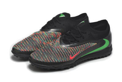 Nike Phantom 6 Low Elite TF Artificial Turf Soccer Shoes - Black/Vibrant Green/Hyper Red
