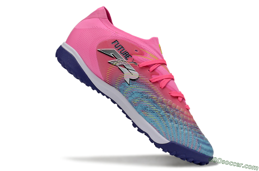 Puma Future 8 Ultimate TF Artificial Turf Soccer Shoes - Pink/Electric Pink/Dark Blue 4