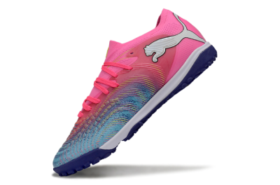 Puma Future 8 Ultimate TF Artificial Turf Soccer Shoes - Pink/Electric Pink/Dark Blue
