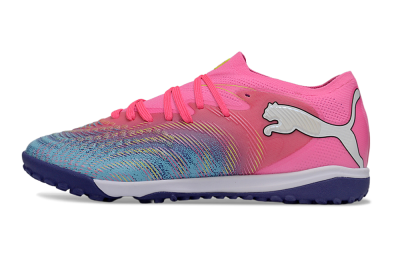 Puma Future 8 Ultimate TF Artificial Turf Soccer Shoes - Pink/Electric Pink/Dark Blue