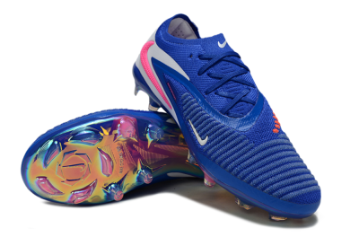 Nike Phantom 6 Low Elite FG Firm Ground Soccer Cleats - Blue/Electric Blue/Neon Pink