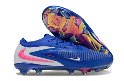 Nike Phantom 6 Low Elite FG Firm Ground Soccer Cleats - Blue/Electric Blue/Neon Pink