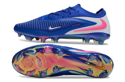 Nike Phantom 6 Low Elite FG Firm Ground Soccer Cleats - Blue/Electric Blue/Neon Pink