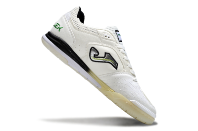 Joma Top Flex IC Indoor & Futsal Soccer Shoes - White/Black/Green