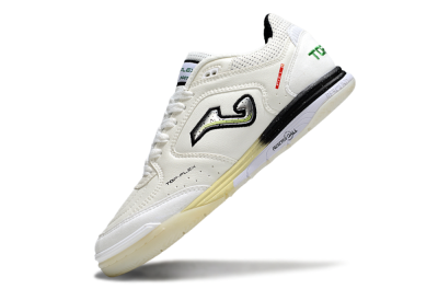Joma Top Flex IC Indoor & Futsal Soccer Shoes - White/Black/Green