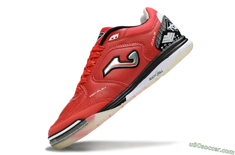 Joma Top Flex IC Indoor & Futsal Soccer Shoes - Red/Crimson Blaze/Black Knight 5