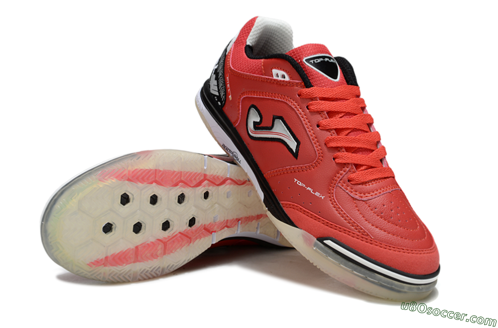 Joma Top Flex IC Indoor & Futsal Soccer Shoes - Red/Crimson Blaze/Black Knight 3