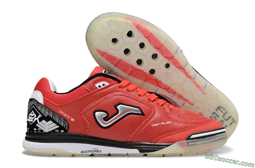 Joma Top Flex IC Indoor & Futsal Soccer Shoes - Red/Crimson Blaze/Black Knight 1