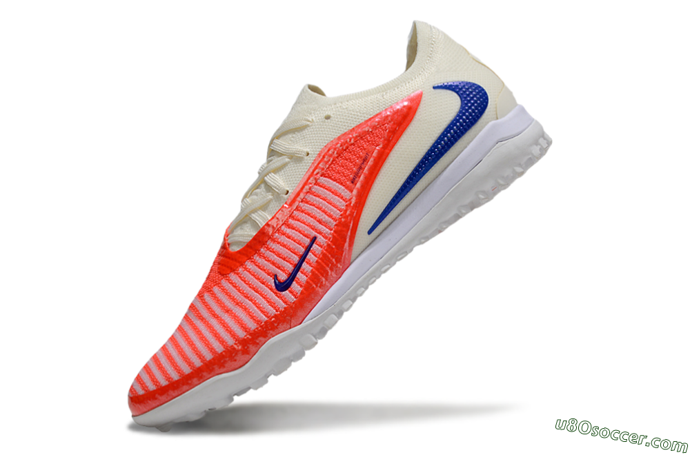 Nike Phantom 6 Low Elite TF Artificial Turf Soccer Shoes - Red/Sunset Orange/Cool Blue 5