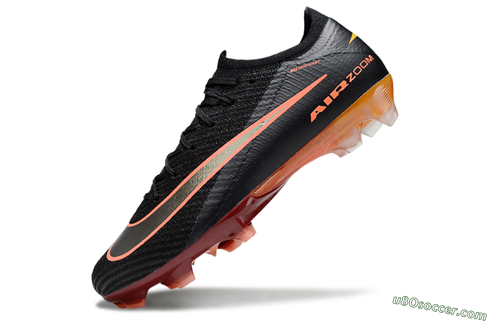 Nike Air Zoom Mercurial Vapor 16 Elite FG Firm Ground Soccer Cleats - Black/Coral Punch/Golden Bronze 4