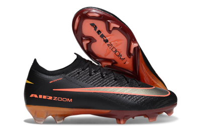 Nike Air Zoom Mercurial Vapor 16 Elite FG Firm Ground Soccer Cleats - Black/Coral Punch/Golden Bronze