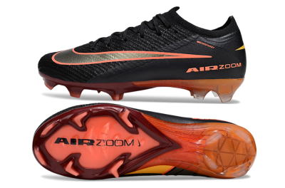 Nike Air Zoom Mercurial Vapor 16 Elite FG Firm Ground Soccer Cleats - Black/Coral Punch/Golden Bronze
