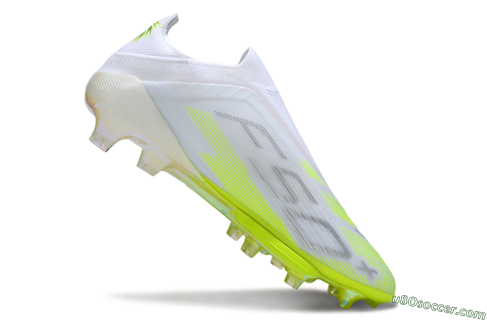 Adidas F50 Lightstrike Pro Laceless FG Firm Ground Soccer Cleats - Yellow/Neon Lime/White 4
