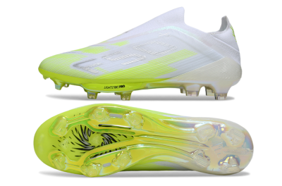 Adidas F50 Lightstrike Pro Laceless FG Firm Ground Soccer Cleats - Yellow/Neon Lime/White