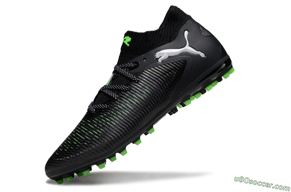 Puma Future 8 Ultimate MG Multi Ground Soccer Cleats - Black/Neon Green/Electric Green 5