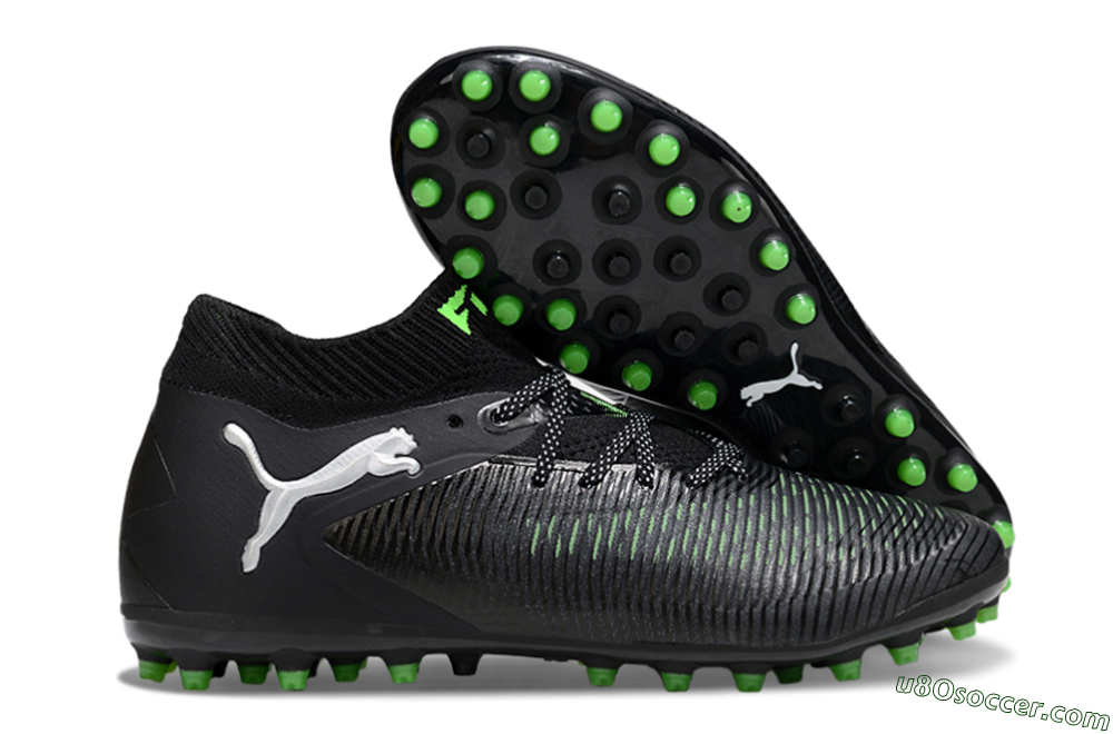 Puma Future 8 Ultimate MG Multi Ground Soccer Cleats - Black/Neon Green/Electric Green 1