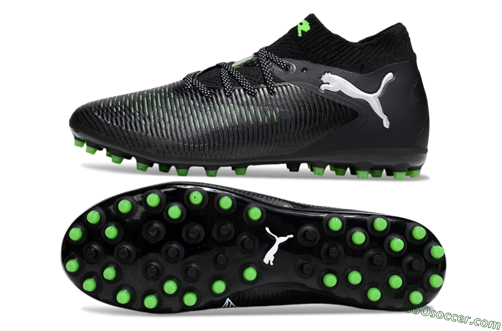 Puma Future 8 Ultimate MG Multi Ground Soccer Cleats - Black/Neon Green/Electric Green 0