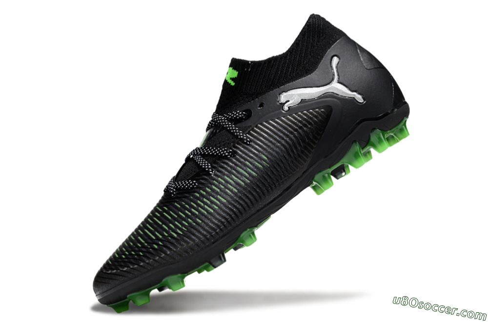 Puma Future 8 Ultimate MG Multi Ground Soccer Cleats - Black/Neon Green/Anthracite 5