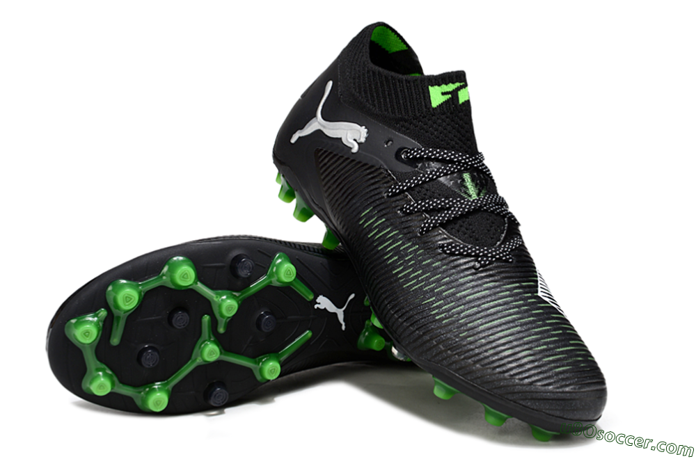 Puma Future 8 Ultimate MG Multi Ground Soccer Cleats - Black/Neon Green/Anthracite 3