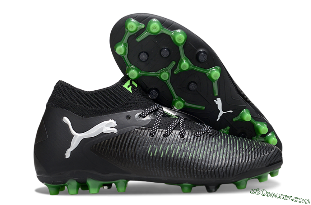 Puma Future 8 Ultimate MG Multi Ground Soccer Cleats - Black/Neon Green/Anthracite 1