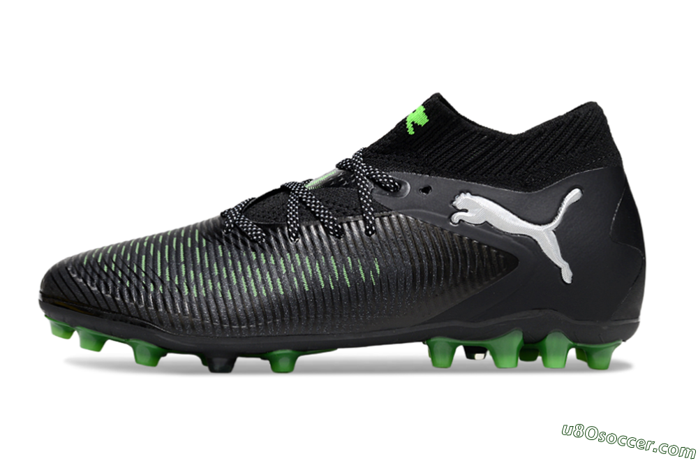 Puma Future 8 Ultimate MG Multi Ground Soccer Cleats - Black/Neon Green/Anthracite 2