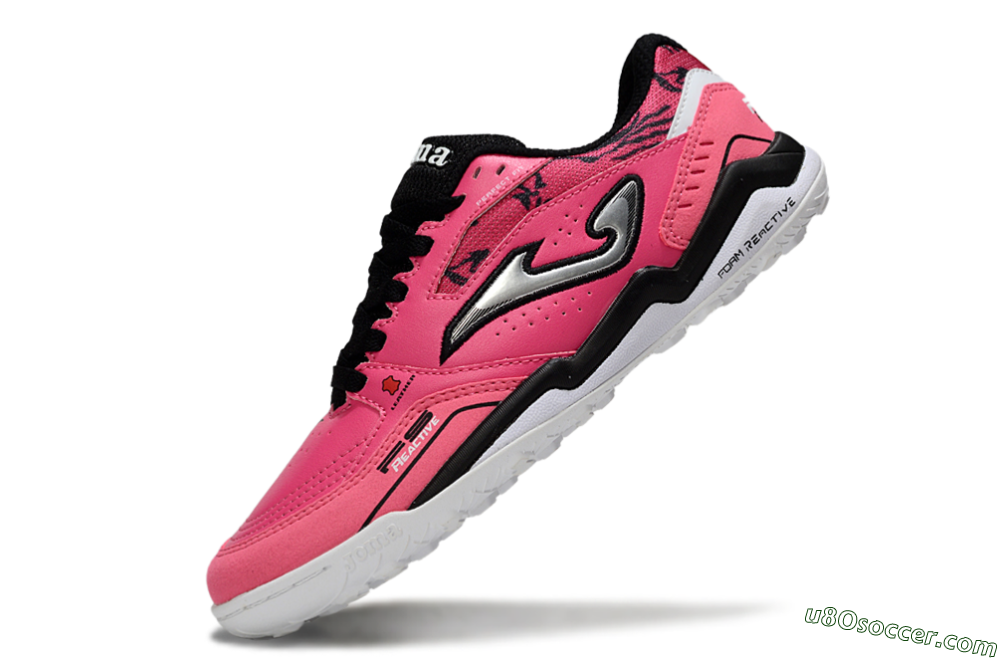 Joma Top Flex TF Artificial Turf Soccer Shoes - Pink/Hot Pink/Black 5