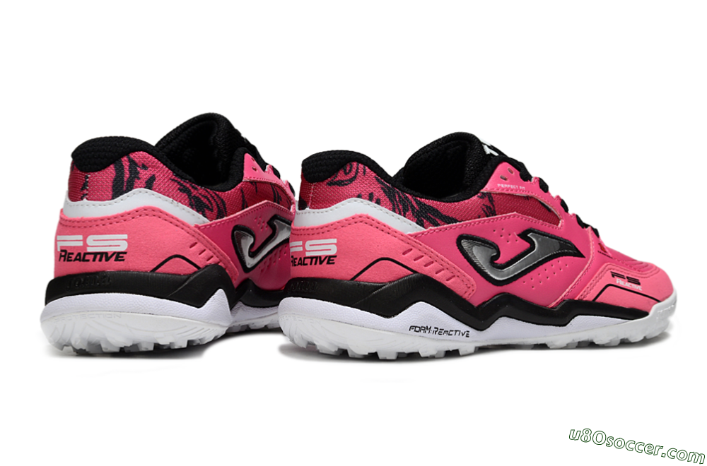 Joma Top Flex TF Artificial Turf Soccer Shoes - Pink/Hot Pink/Black 6