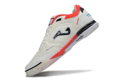 Joma Top Flex IC Indoor & Futsal Soccer Shoes - White/Vibrant Red/Black