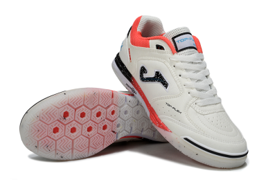Joma Top Flex IC Indoor & Futsal Soccer Shoes - White/Vibrant Red/Black