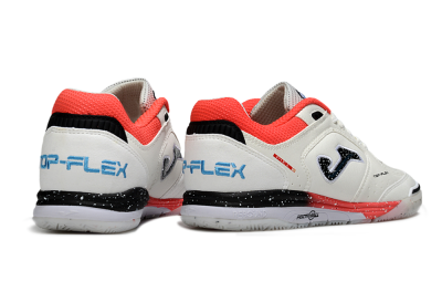 Joma Top Flex IC Indoor & Futsal Soccer Shoes - White/Vibrant Red/Black