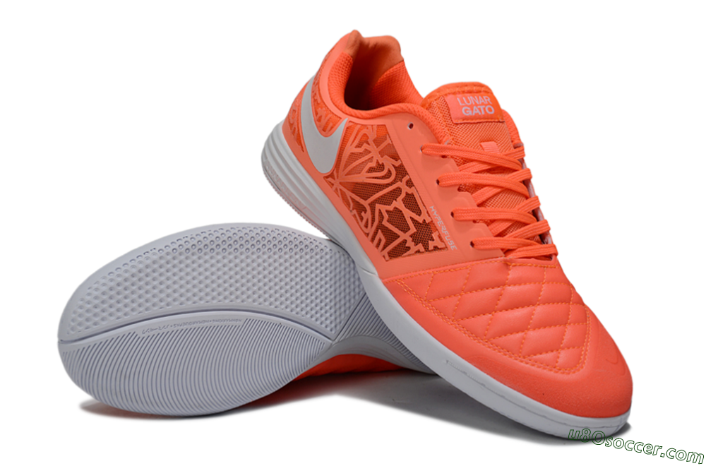 Nike Lunar Gato 2 IC Indoor & Futsal Soccer Shoes - Orange/Vibrant Sunrise/Blazing Coral 3