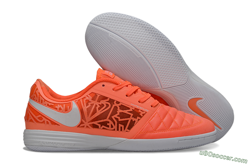 Nike Lunar Gato 2 IC Indoor & Futsal Soccer Shoes - Orange/Vibrant Sunrise/Blazing Coral 1