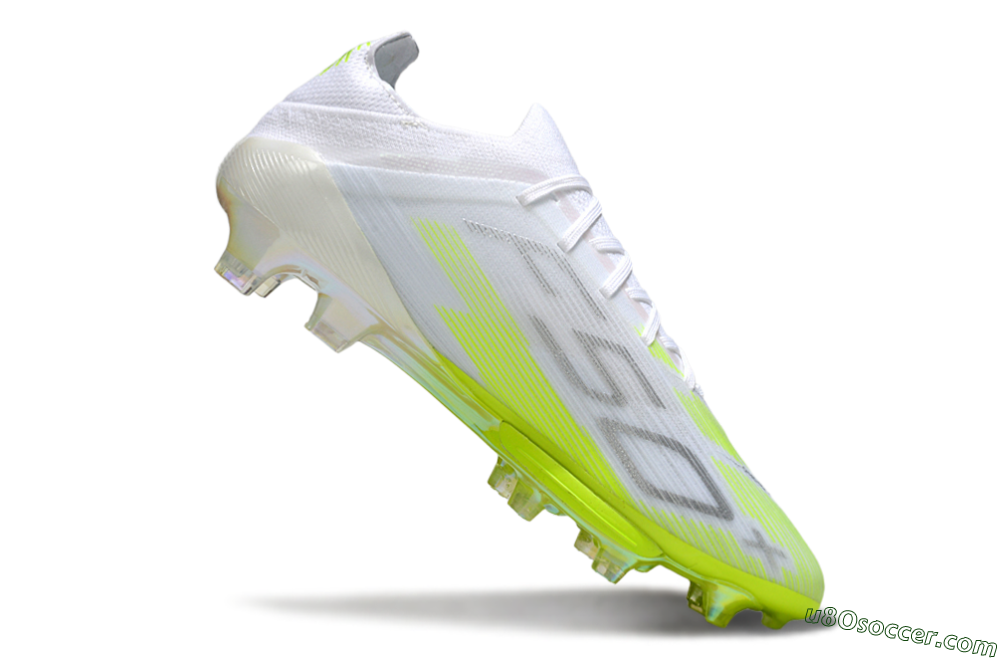 Adidas F50 Lightstrike Pro FG Firm Ground Soccer Cleats - White/Lime Burst/Pure White 4