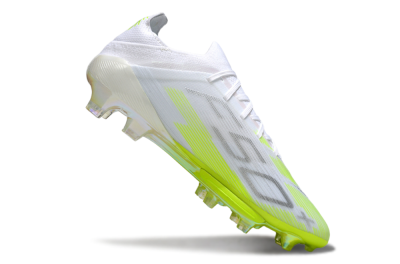 Adidas F50 Lightstrike Pro FG Firm Ground Soccer Cleats - White/Lime Burst/Pure White