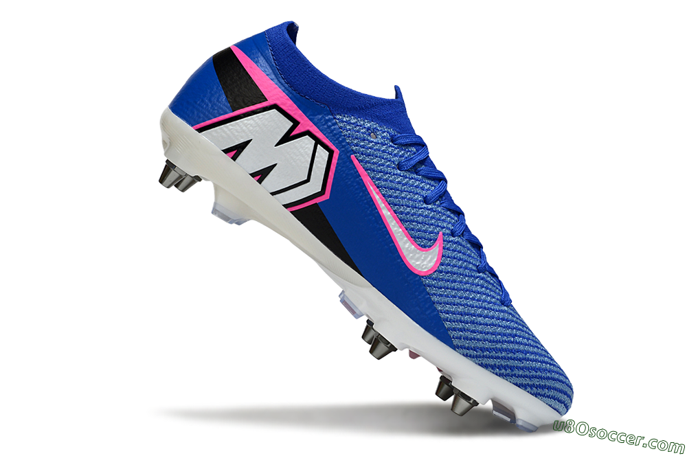 Nike Air Zoom Mercurial Vapor 16 Elite SG Soft Ground Soccer Cleats - Blue/Vibrant Blue/Fresh Pink 4