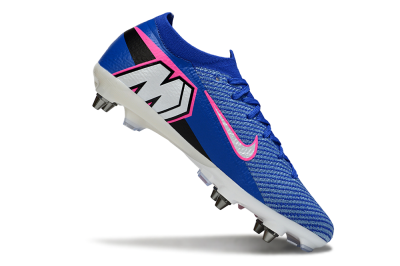 Nike Air Zoom Mercurial Vapor 16 Elite SG Soft Ground Soccer Cleats - Blue/Vibrant Blue/Fresh Pink