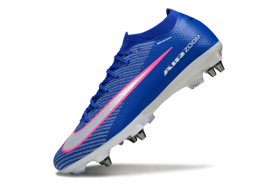 Nike Air Zoom Mercurial Vapor 16 Elite SG Soft Ground Soccer Cleats - Blue/Vibrant Blue/Fresh Pink