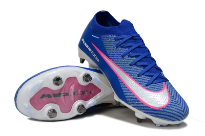 Nike Air Zoom Mercurial Vapor 16 Elite SG Soft Ground Soccer Cleats - Blue/Vibrant Blue/Fresh Pink