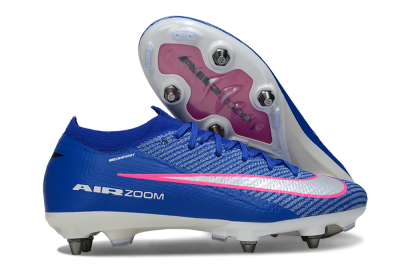 Nike Air Zoom Mercurial Vapor 16 Elite SG Soft Ground Soccer Cleats - Blue/Vibrant Blue/Fresh Pink