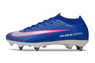 Nike Air Zoom Mercurial Vapor 16 Elite SG Soft Ground Soccer Cleats - Blue/Vibrant Blue/Fresh Pink