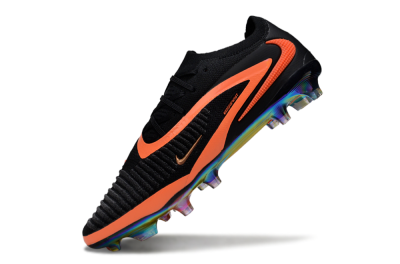 Nike Phantom 6 Low Elite FG Firm Ground Soccer Cleats - Black/Vibrant Orange/Rainbow Hues
