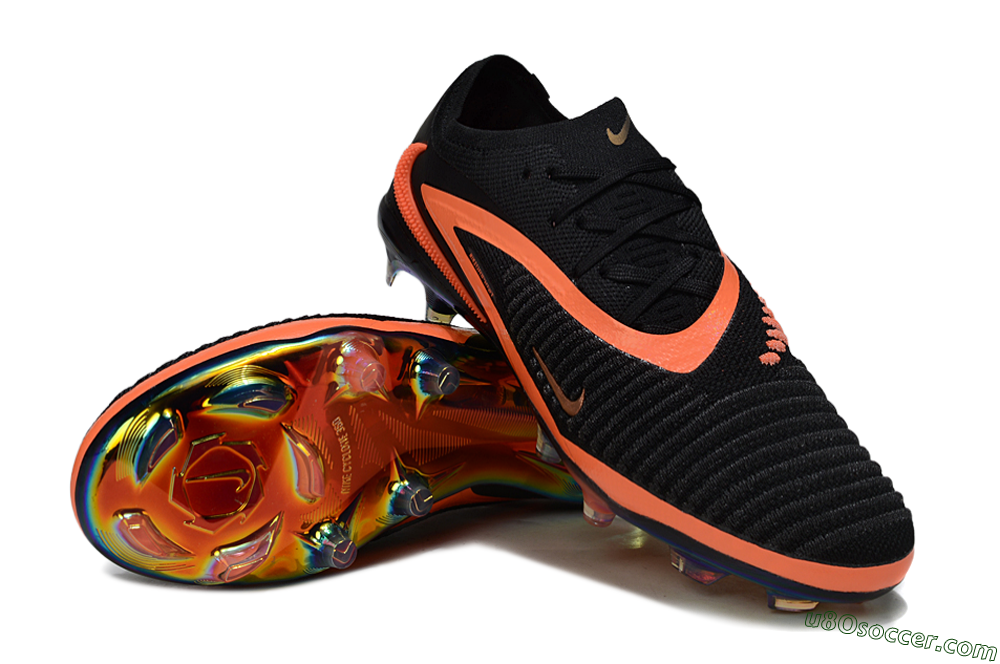 Nike Phantom 6 Low Elite FG Firm Ground Soccer Cleats - Black/Vibrant Orange/Rainbow Hues 3