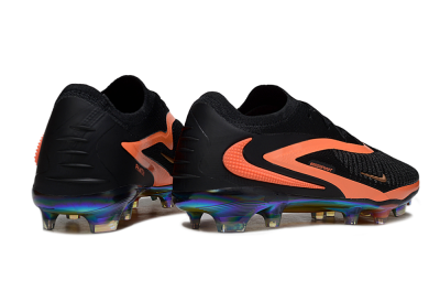 Nike Phantom 6 Low Elite FG Firm Ground Soccer Cleats - Black/Vibrant Orange/Rainbow Hues