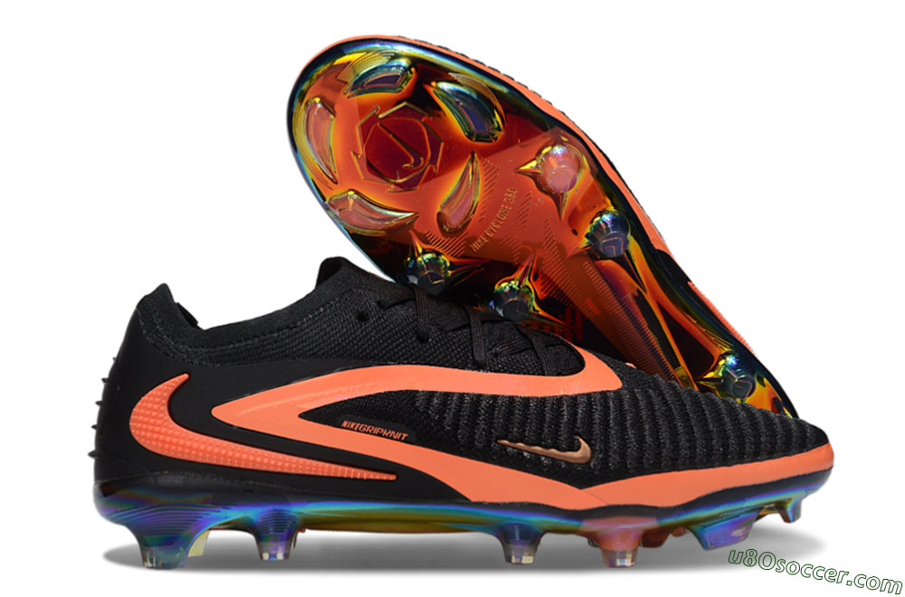 Nike Phantom 6 Low Elite FG Firm Ground Soccer Cleats - Black/Vibrant Orange/Rainbow Hues 1