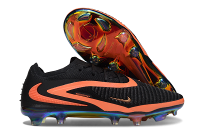 Nike Phantom 6 Low Elite FG Firm Ground Soccer Cleats - Black/Vibrant Orange/Rainbow Hues