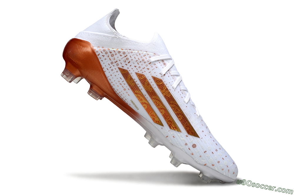 Adidas F50 Pro FG Firm Ground Soccer Cleats - White/Metallic Copper/Solar Red 4