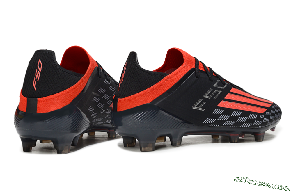 Adidas F50 Pro FG Firm Ground Soccer Cleats - Black/Vibrant Red/Stealth Black 6