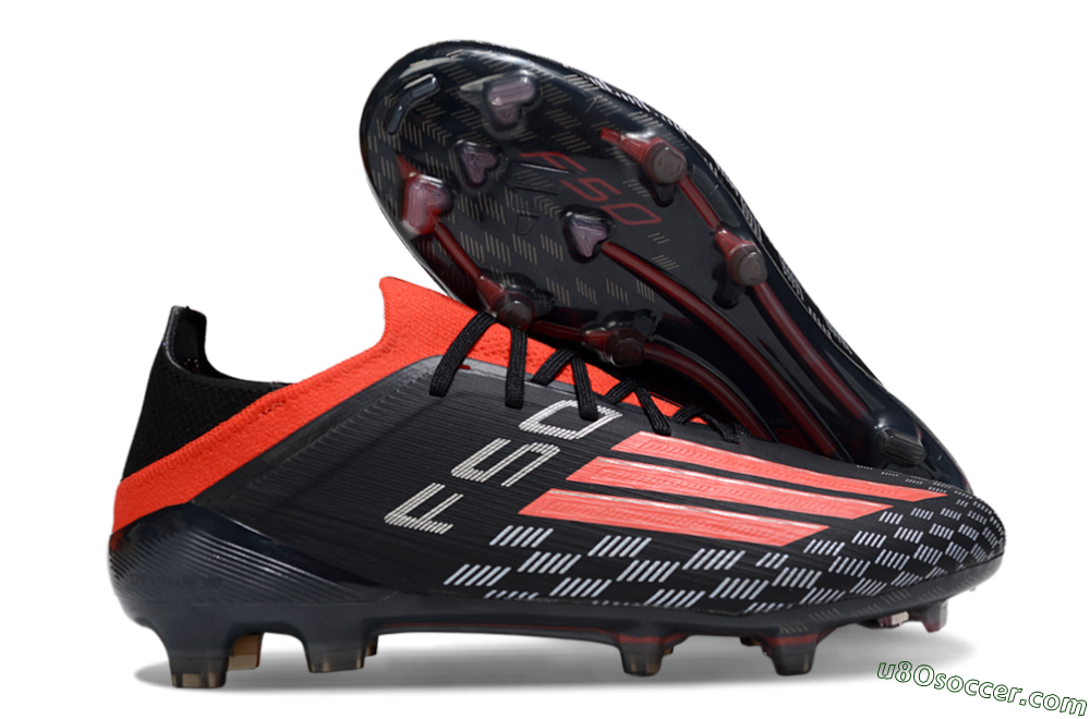 Adidas F50 Pro FG Firm Ground Soccer Cleats - Black/Vibrant Red/Stealth Black 1