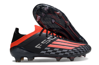 Adidas F50 Pro FG Firm Ground Soccer Cleats - Black/Vibrant Red/Stealth Black